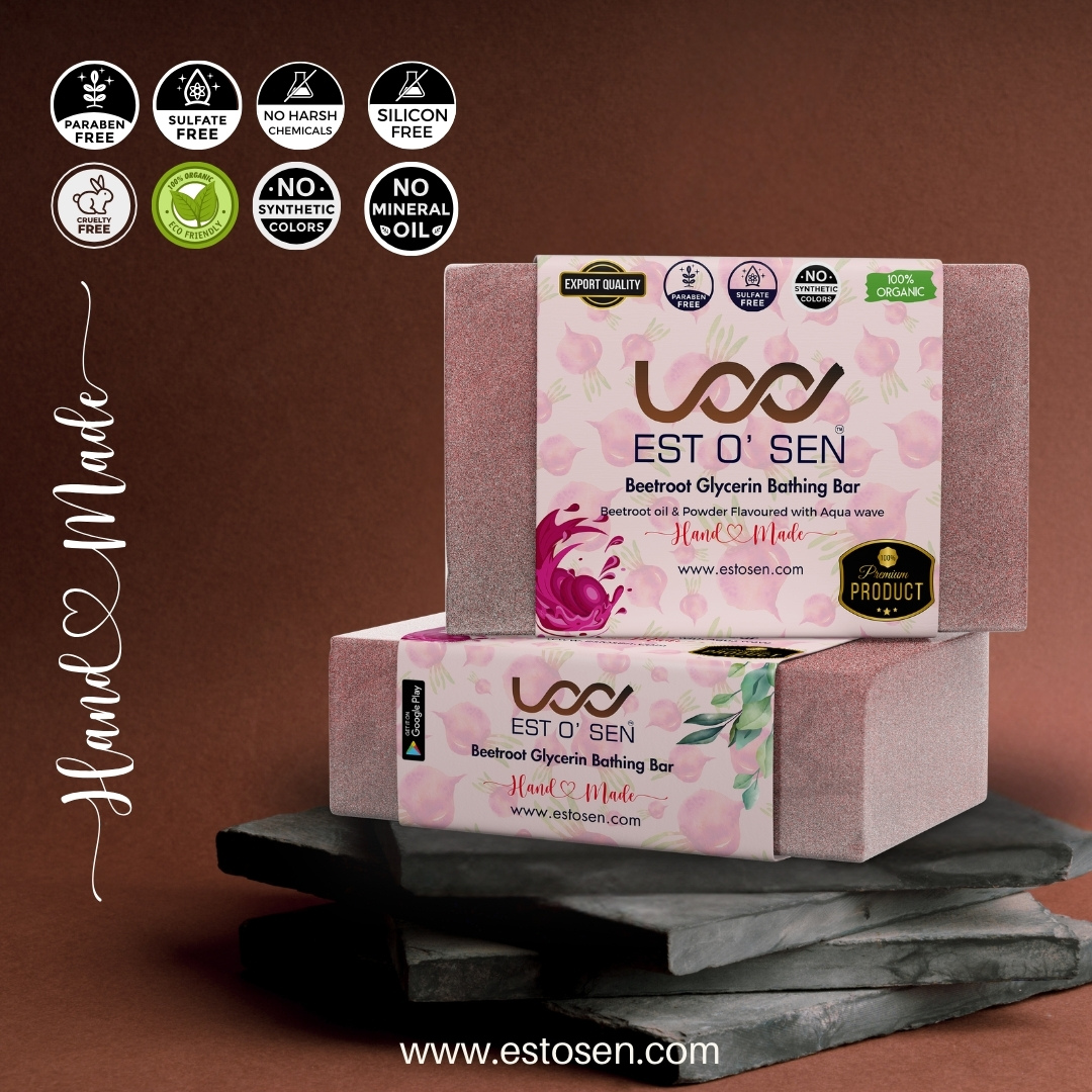Estosen Beetroot Veg Glycerin Hand made Premium Soap