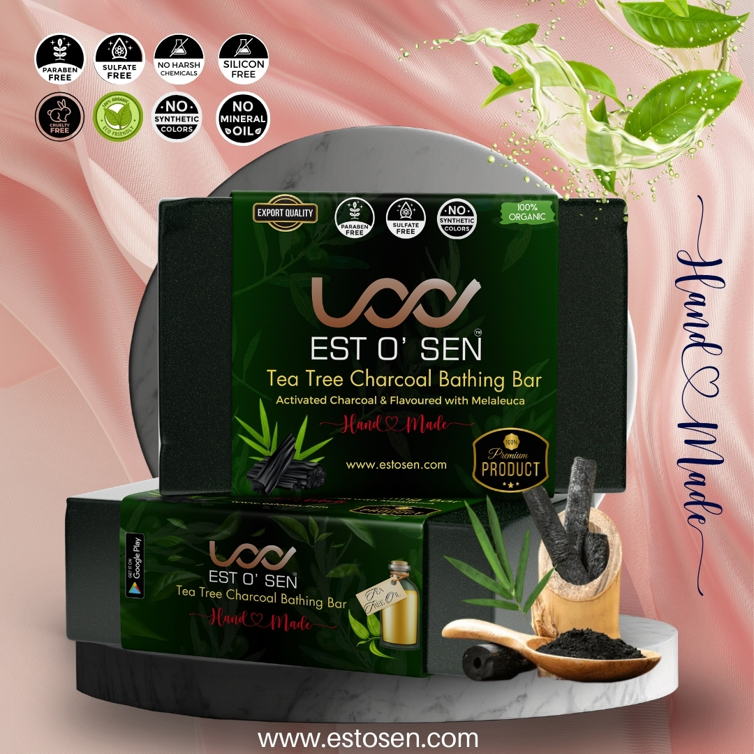 Estosen Charcoal Trea tree Premium Hand made soap