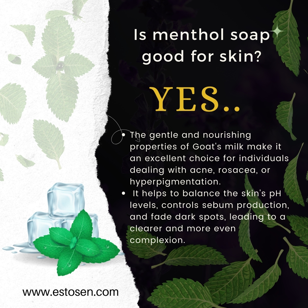 Estosen Menthol Goat Milk  Hand made Premium Soap